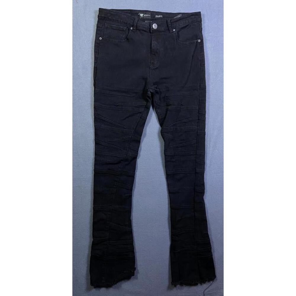 Black Men's Slim Biker Stretch Jeans